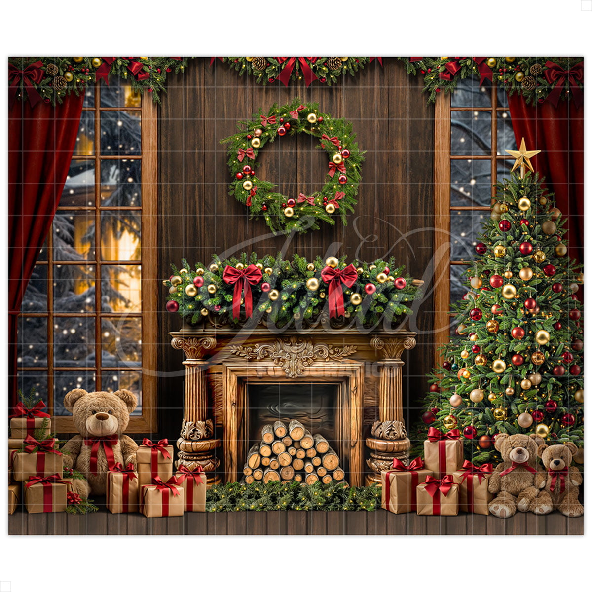 Christmas Scene Photography Background Giant Elegant