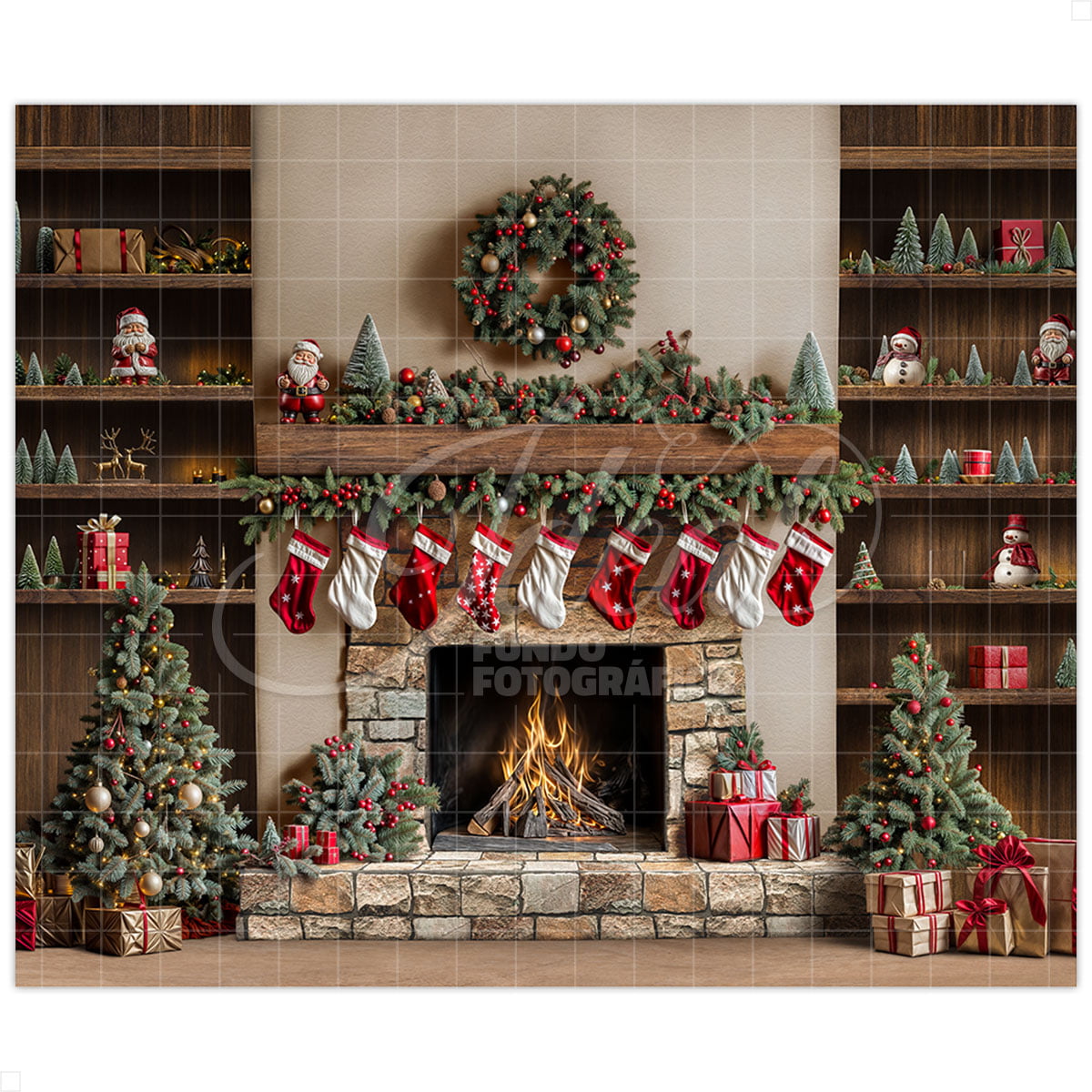 Christmas Scene Photography Background Giant Elegant